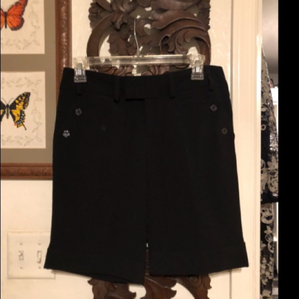 Black cuff shorts dressy.